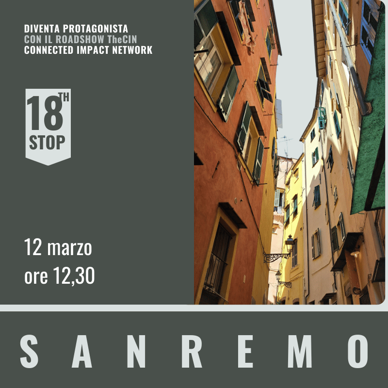 Sanremo The Cin by UP2gether Neweb Consulting Gestisco Italia GMDE LNG TrustMeUp con Banca delle Visite e Conepro
