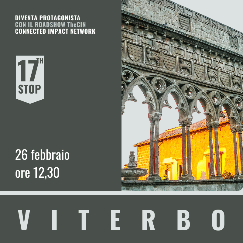 Viterbo The Cin by UP2gether Neweb Consulting Gestisco Italia GMDE LNG TrustMeUp con Banca delle Visite e Conepro