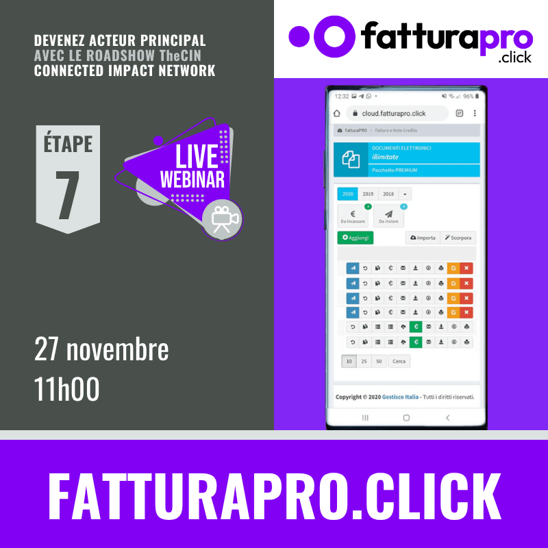 FR UP2gether présente Fatturapro.click 7 TheCIN 27 novembre fatturapro.click